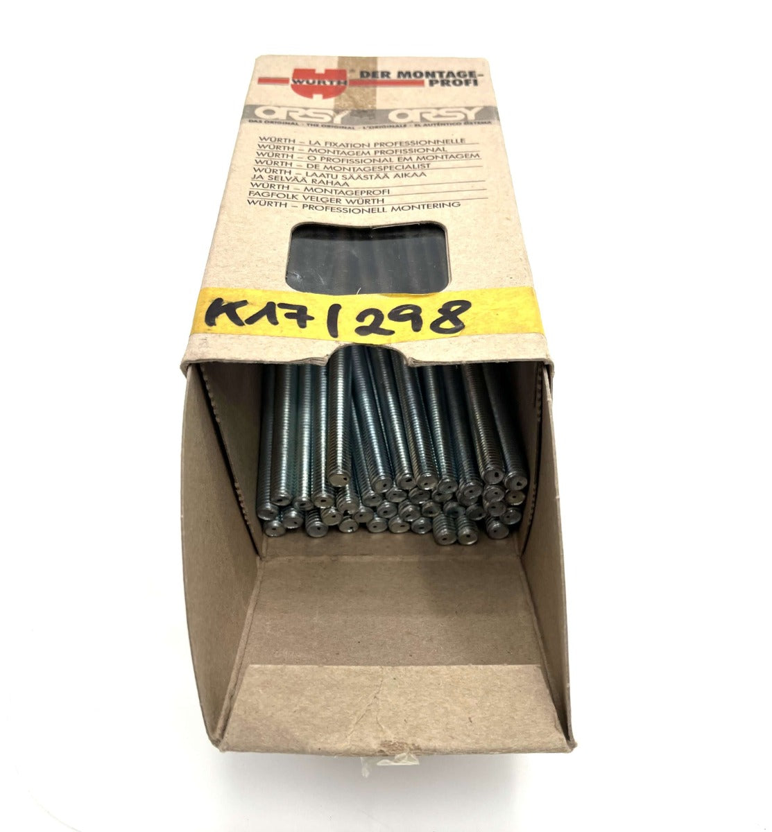 39x Würth Gewindestück M8 x 165 mm DIN 976 Bolzen 4.6 verzinkt K17/298