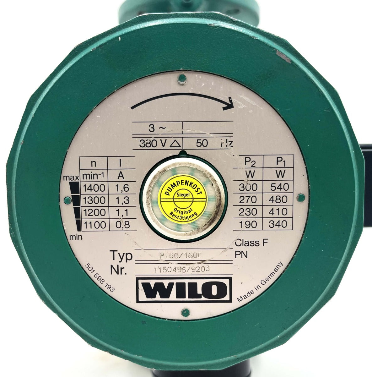 WILO P 50/160 r 3 x 400 V Heizungspumpe P9/75