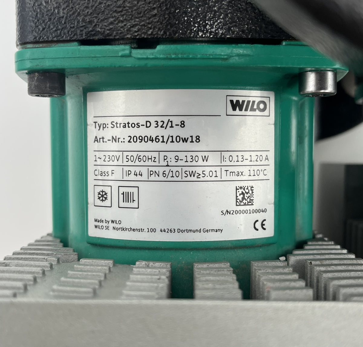 Wilo Stratos-D 32/1-8 Energiesparpumpe 1x230V Heizungspumpe 220mm PN6/10 P25/7