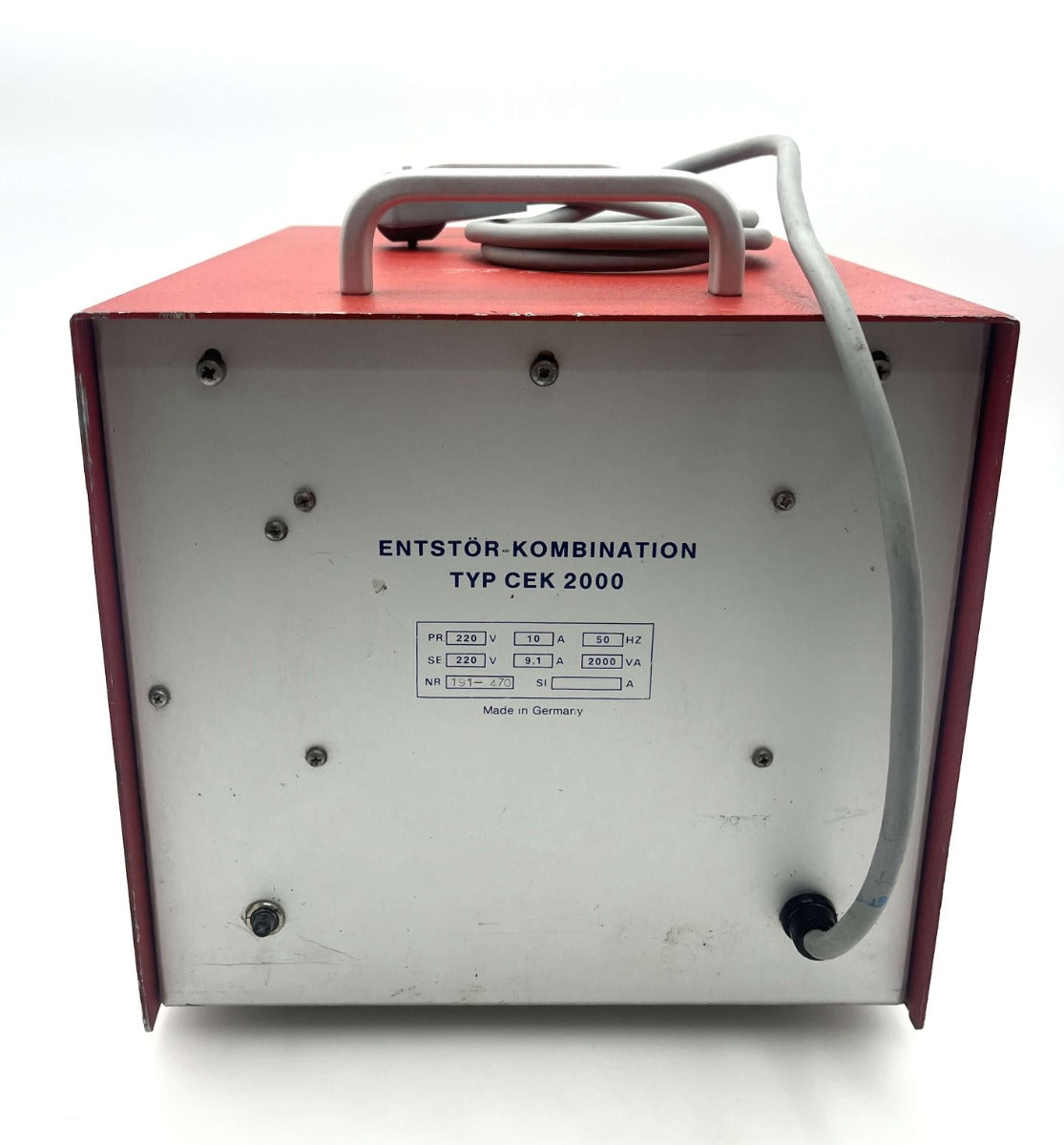 CoNET CEK 2000 Transformator 2000VA Trenntrafo 220V Entstörkombination T9/227