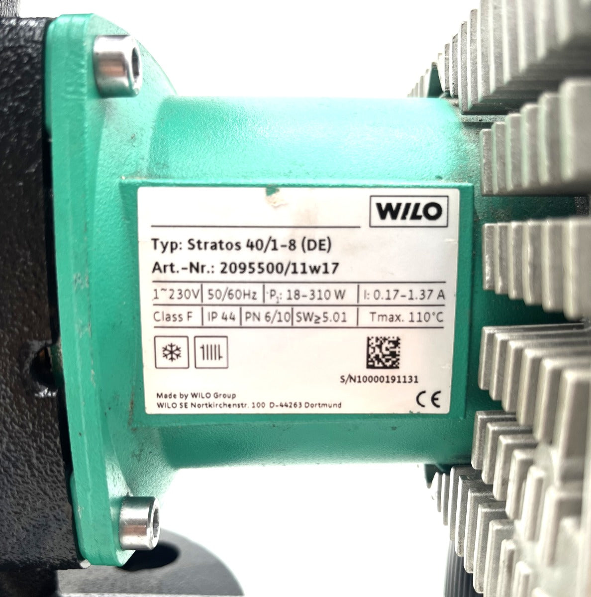 Wilo Stratos 40/1-8 (DE) Heizungspumpe 1x230V Umwälzpumpe 220mm P25/32