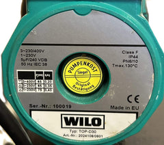 Wilo Top-D 30 Heizungspumpe 1x230V Umwälzpumpe 180 mm 2 Zoll   P8/338