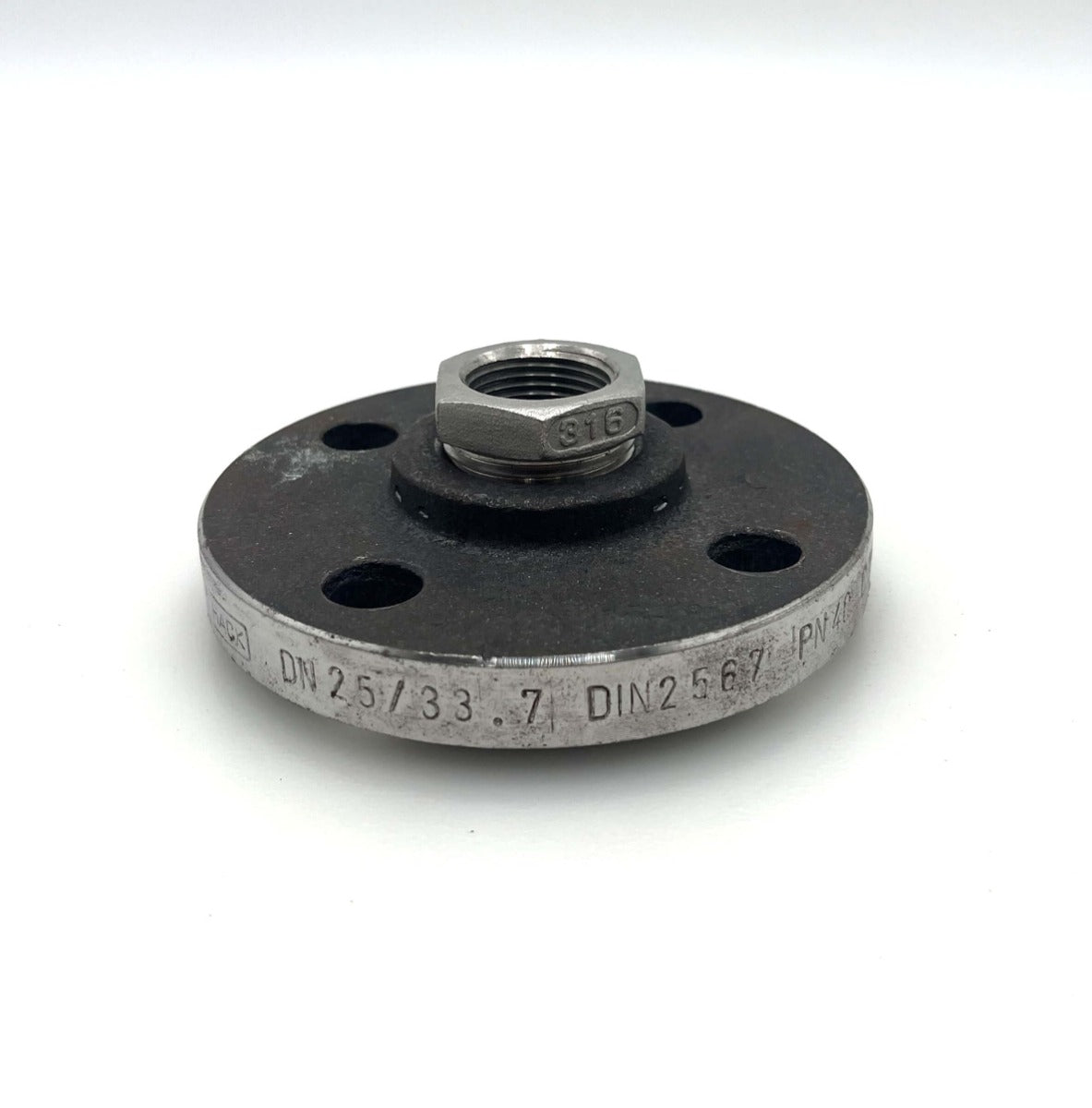 Hack Anschlussflansch 3/4 Zoll Gewinde DN 25 / 33,7  Flansch  P9/588