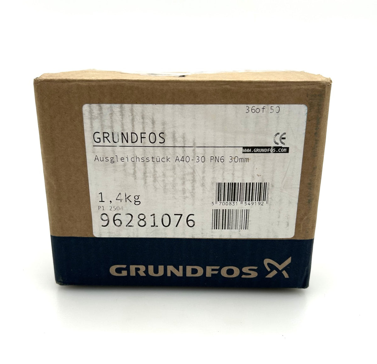 Grundfos Ausgleichsstück A40-30 PN6 DN40 30mm Artikel-Nr. 96281076 P25/49