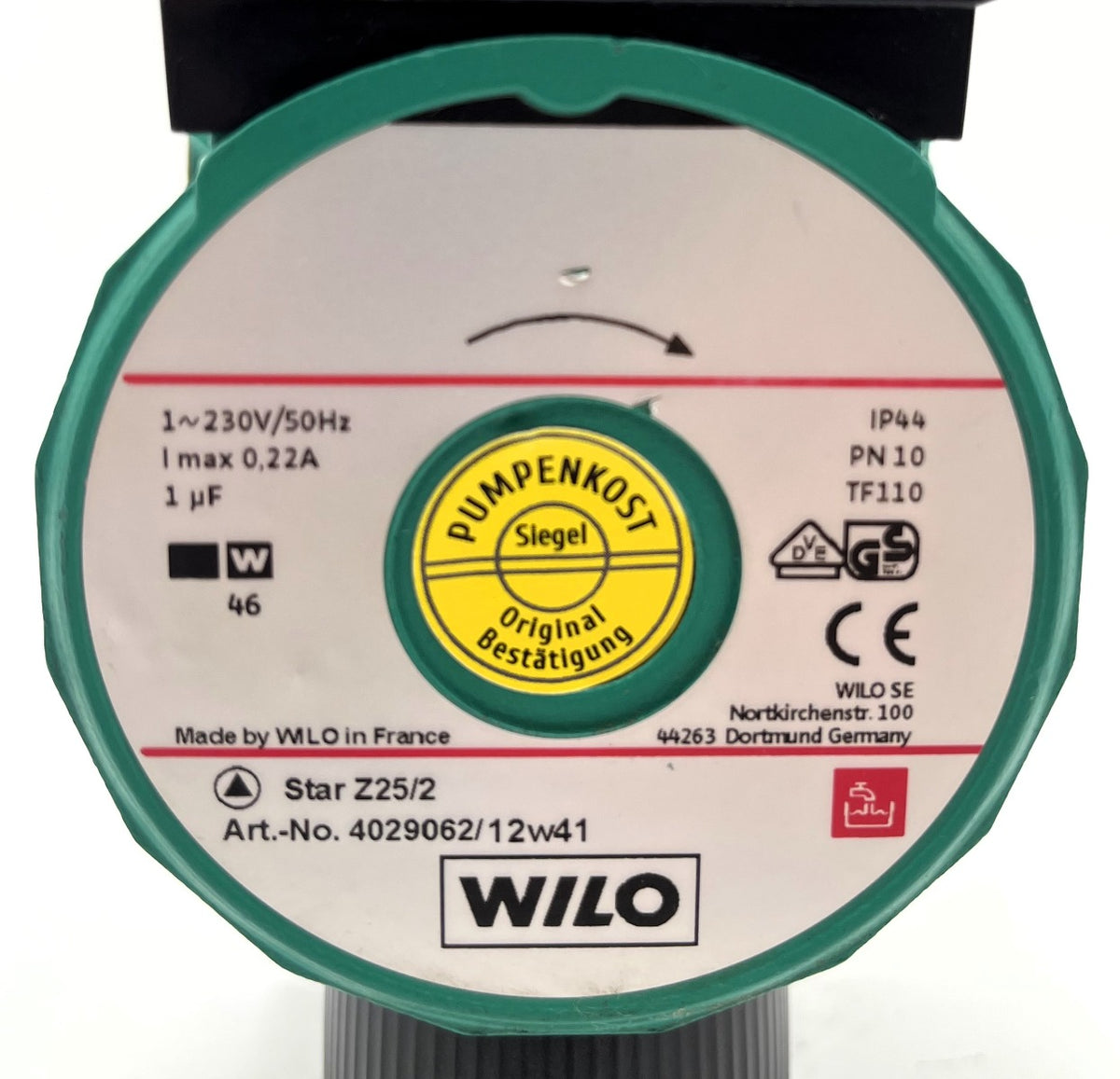 Wilo Star Z 25/2 RG Brauchwasserpumpe 1x230V  P14/508