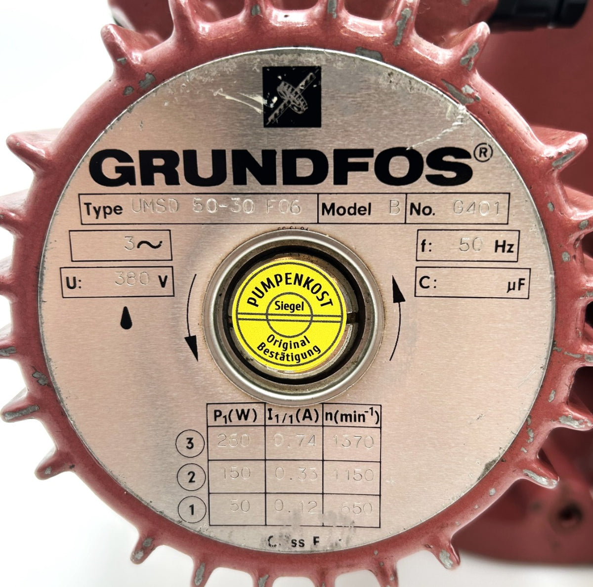 Grundfos UMSD 50-30 F06 / UPSD Heizungspumpe 3x400V Umwälzpumpe 280mm P14/940