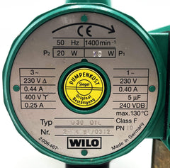 Wilo D 30 OIL Heizungspumpe 1x230V 180 mm 2 Zoll P9/786