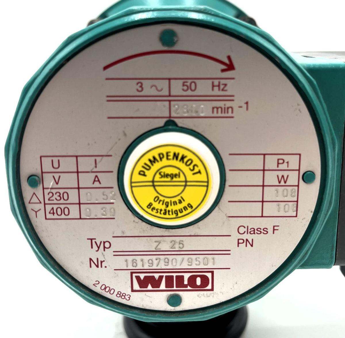 WILO Z 25 Heizungspumpe 180 mm 3x400V  P13/277