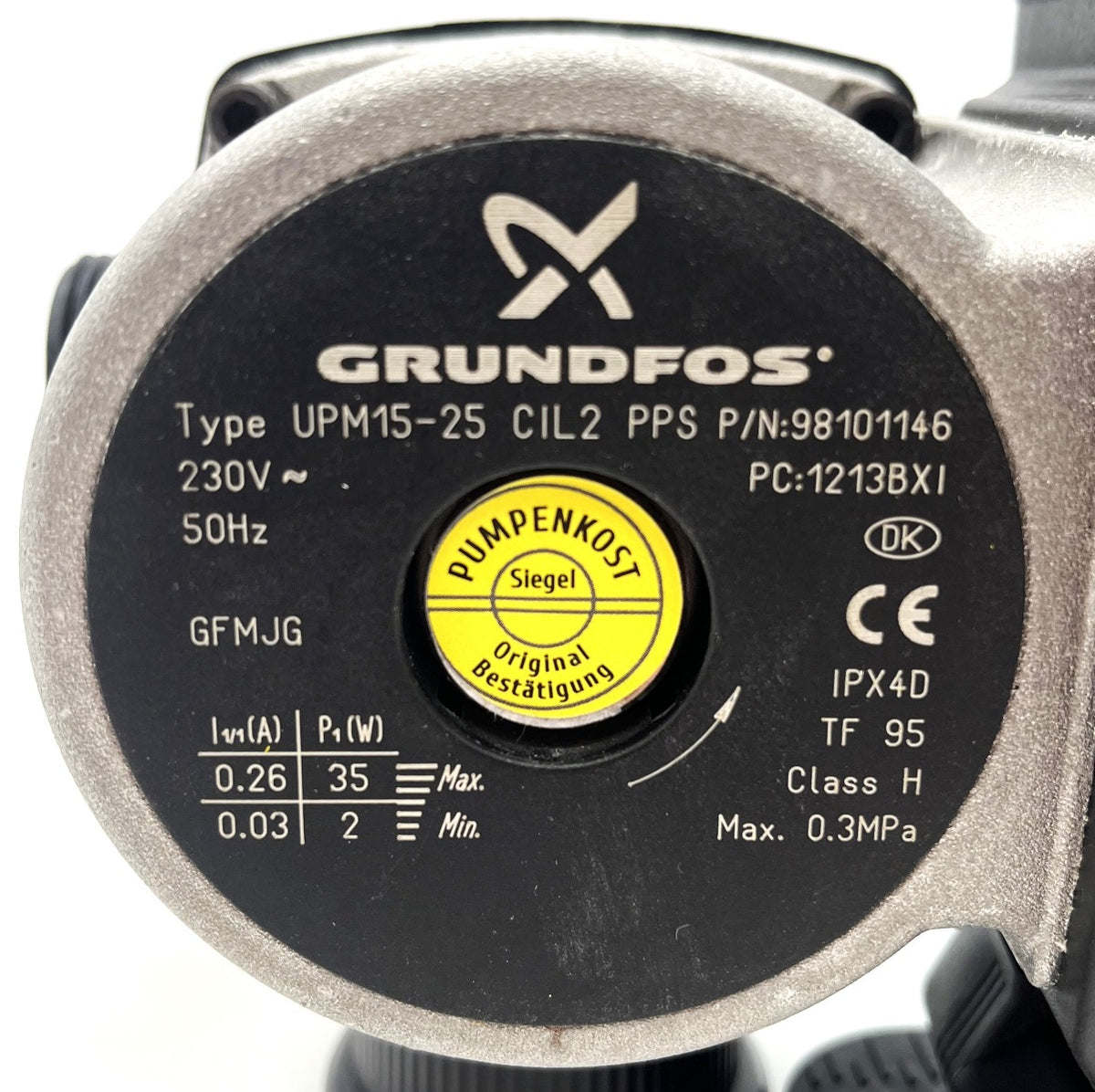 Grundfos UPM 15-25 CIL 2 PPS Umwälzpumpe 130mm 1x230V Heizungspumpe P16/484