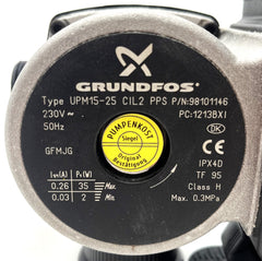 Grundfos UPM 15-25 CIL 2 PPS Umwälzpumpe 130mm 1x230V Heizungspumpe P16/484