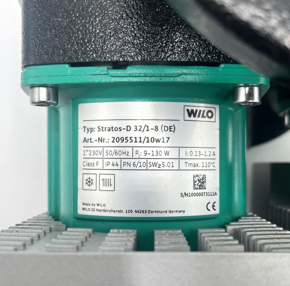 Wilo Stratos-D 32/1-8 Energiesparpumpe 1x230V Doppelpumpe P16/378