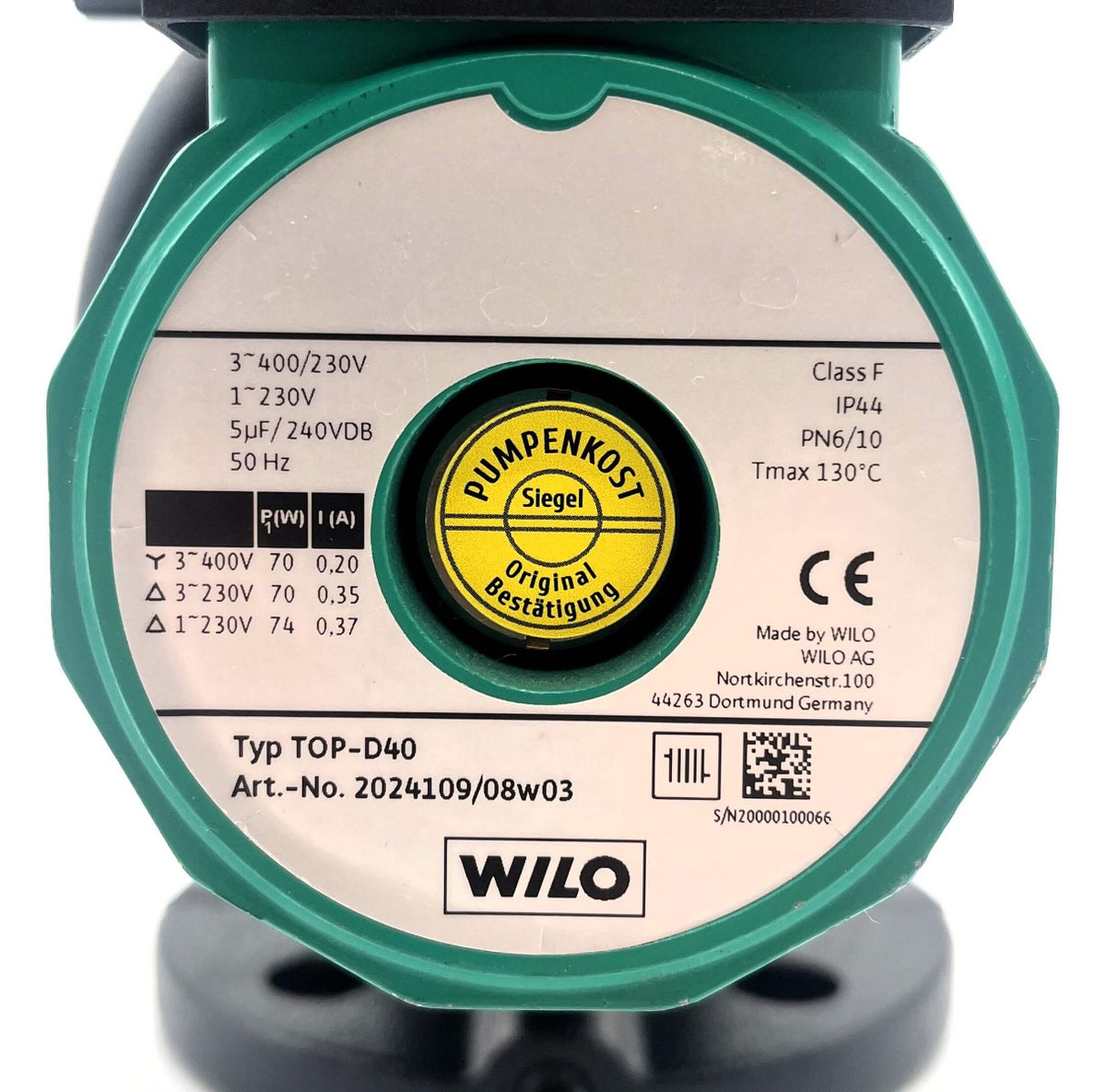 Wilo Top-D 40 Heizungspumpe 3x400V Umwälzpumpe 220mm P10/386