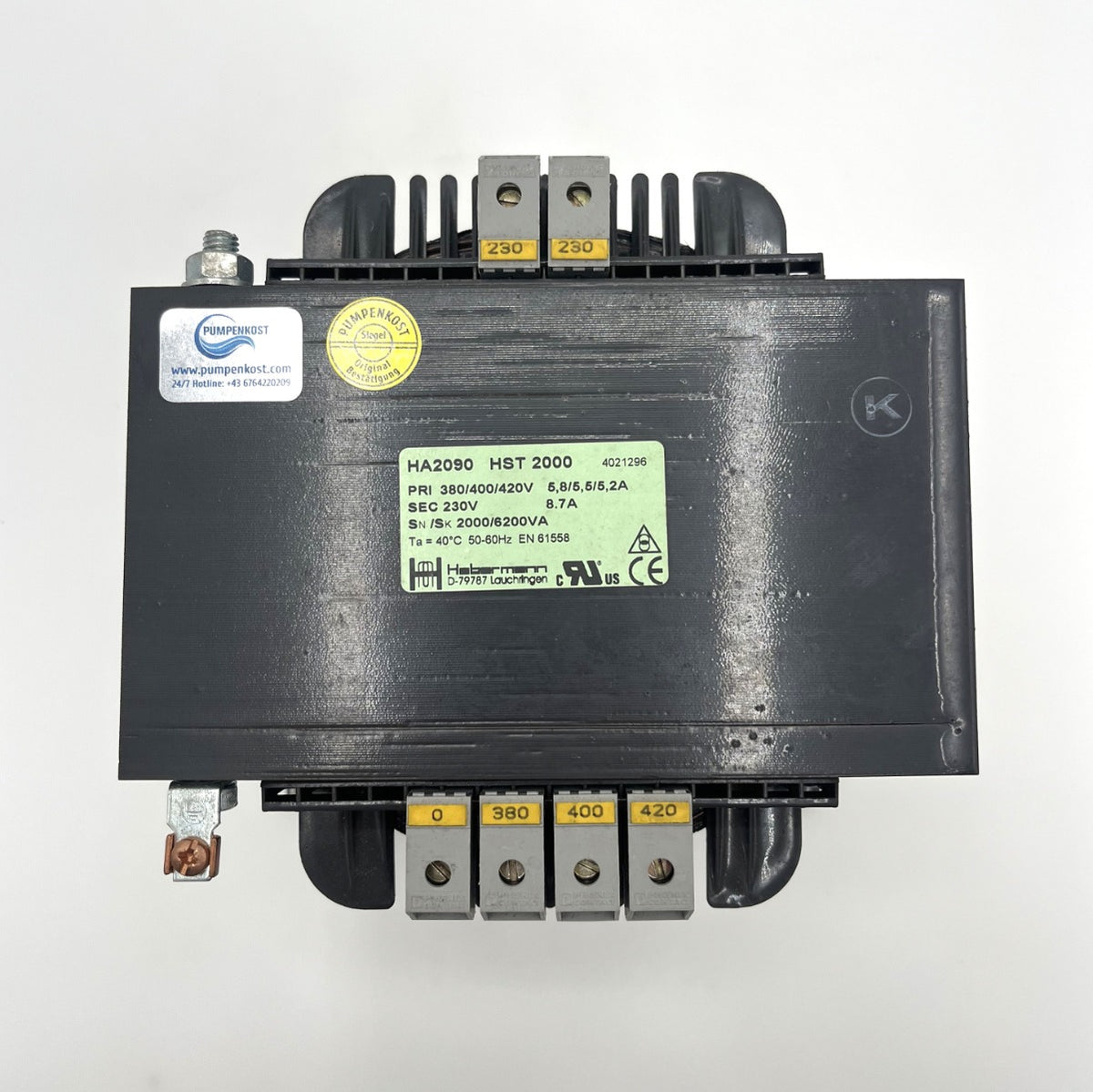 Habermann HA 2090 HST 2000 Trafo  pri 380/400/420V sec 230V  Nr. 40201296  T9/70