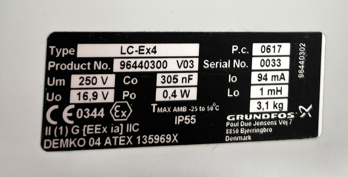 Grundfos Schaltkasten LC EX4 inkl. Zener Barriere Ex-Schutz   P16/189
