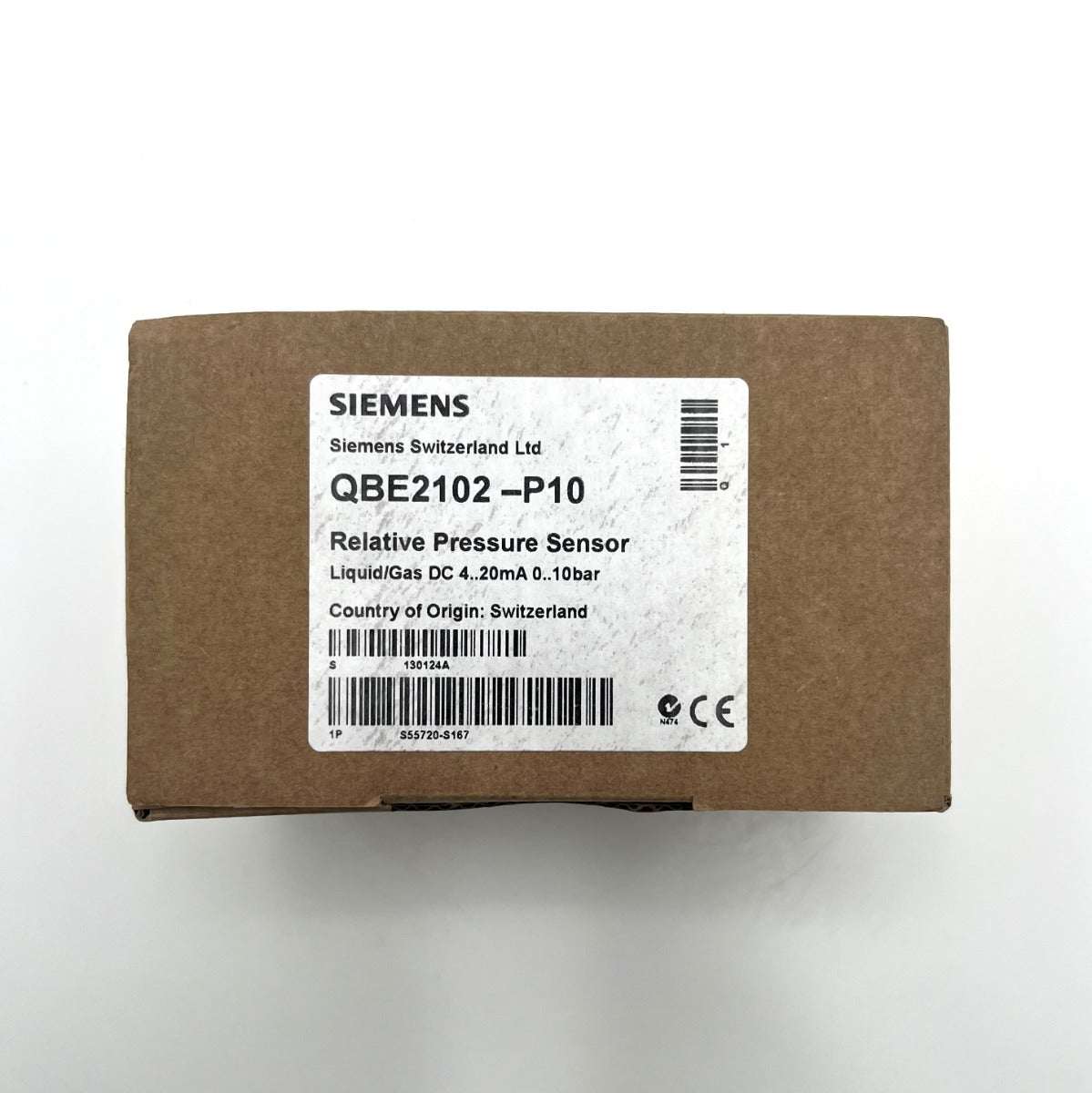 Siemens Druckfühler QBE 2102 - P10 für Flüssigkeiten und Gase 130124A S13/216