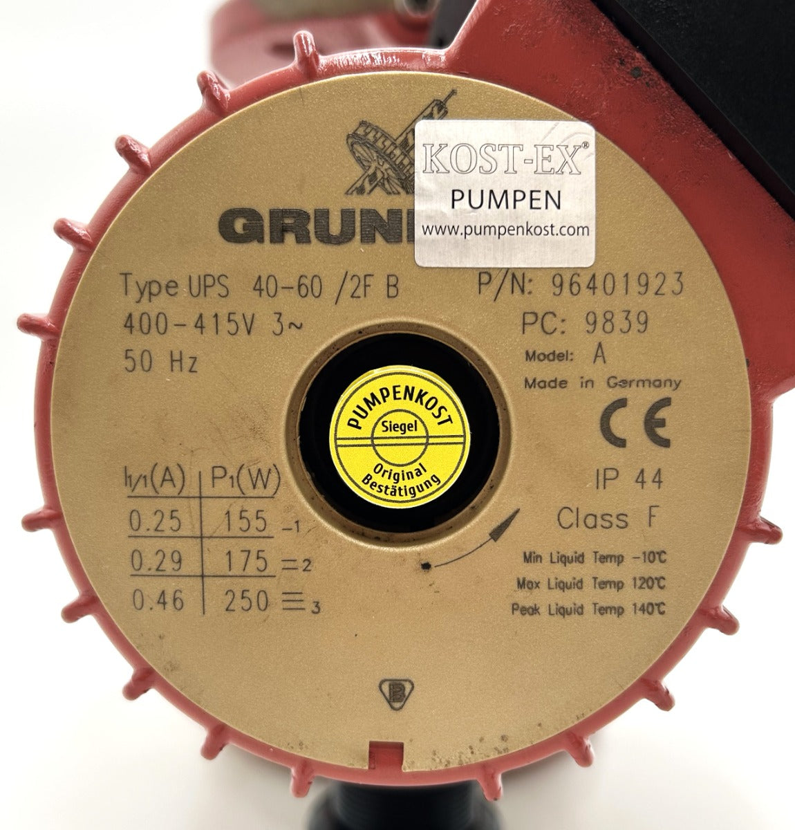 Grundfos UPS 40 - 60/2FB 250 Umwälzpumpe Brauchwasser P16/268  
