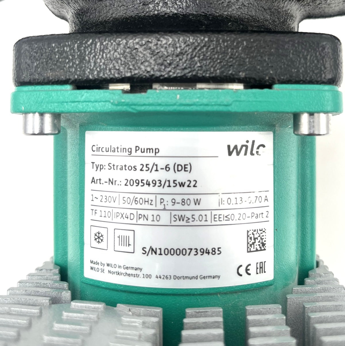 Wilo Stratos 25/1-6 (DE) Heizungspumpe 1x230V Umwälzpumpe 180mm PL24/10