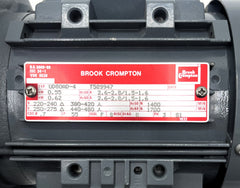 Flanschmotor Brook Crompton 3x400 V 0,55 kW  S11/002