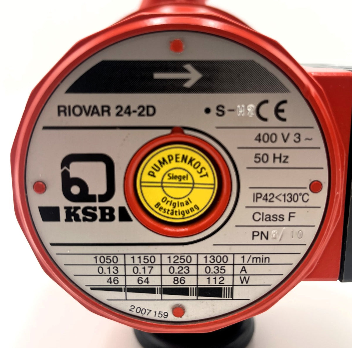 KSB Riovar 24-2 D  S-H2 Heizungspumpe 180mm Umwälzpumpe 3x400V  P14/241