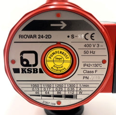 KSB Riovar 24-2 D  S-H2 Heizungspumpe 180mm Umwälzpumpe 3x400V  P14/241