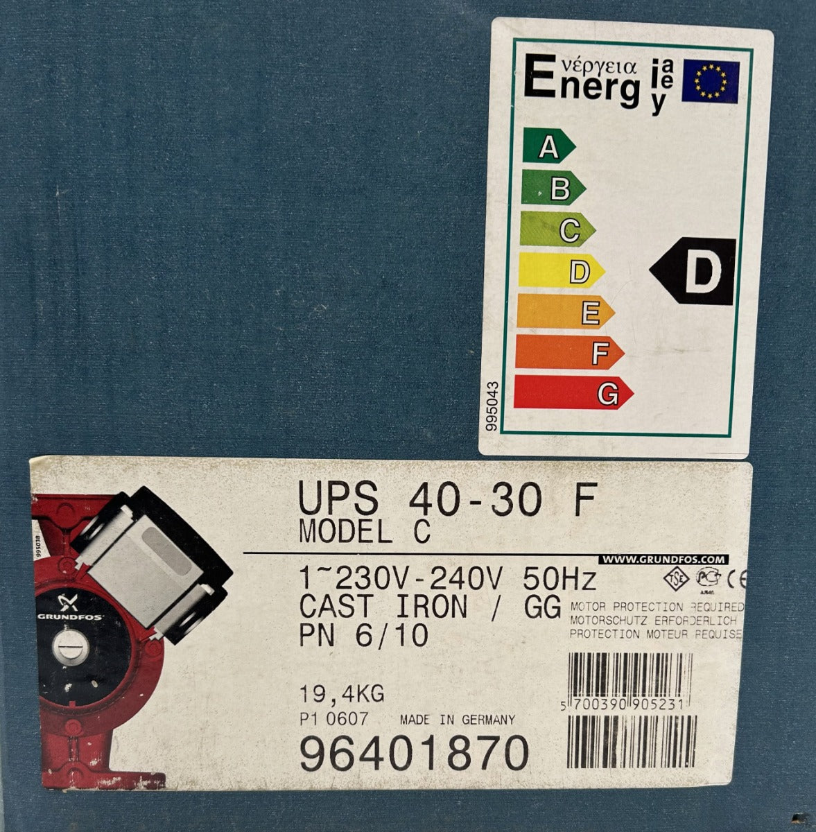 Grundfos UPS 40-30 F Heizungspumpe Umwälzpumpe 1x230V 250mm  P14/288