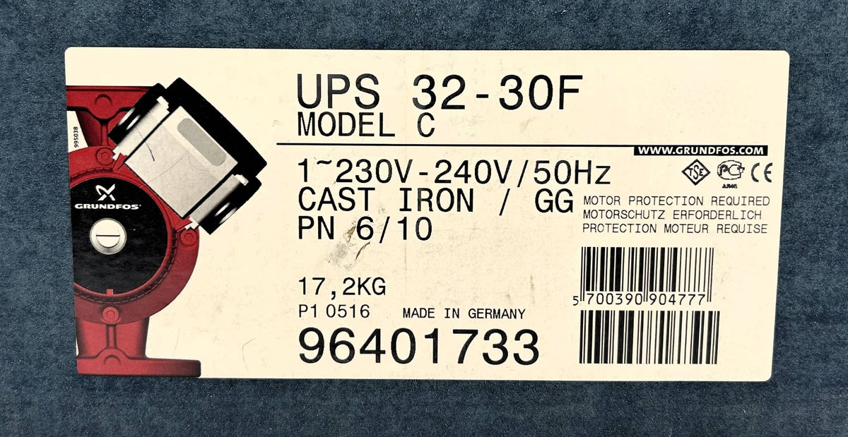 Grundfos UPS 32-30 F Heizungspumpe 1x230V Umwälzpumpe 220mm P13/48