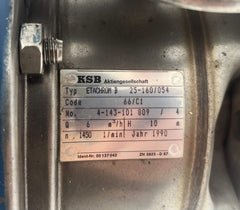 KSB  ETACROM B Typ 25 - 160 / 054 Kreiselpumpe 0,55kW  P10/36