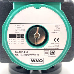Wilo TOP-D 40 Umwälzpumpe 3x400V Heizungspumpe 220mm PN6/10 P12/428