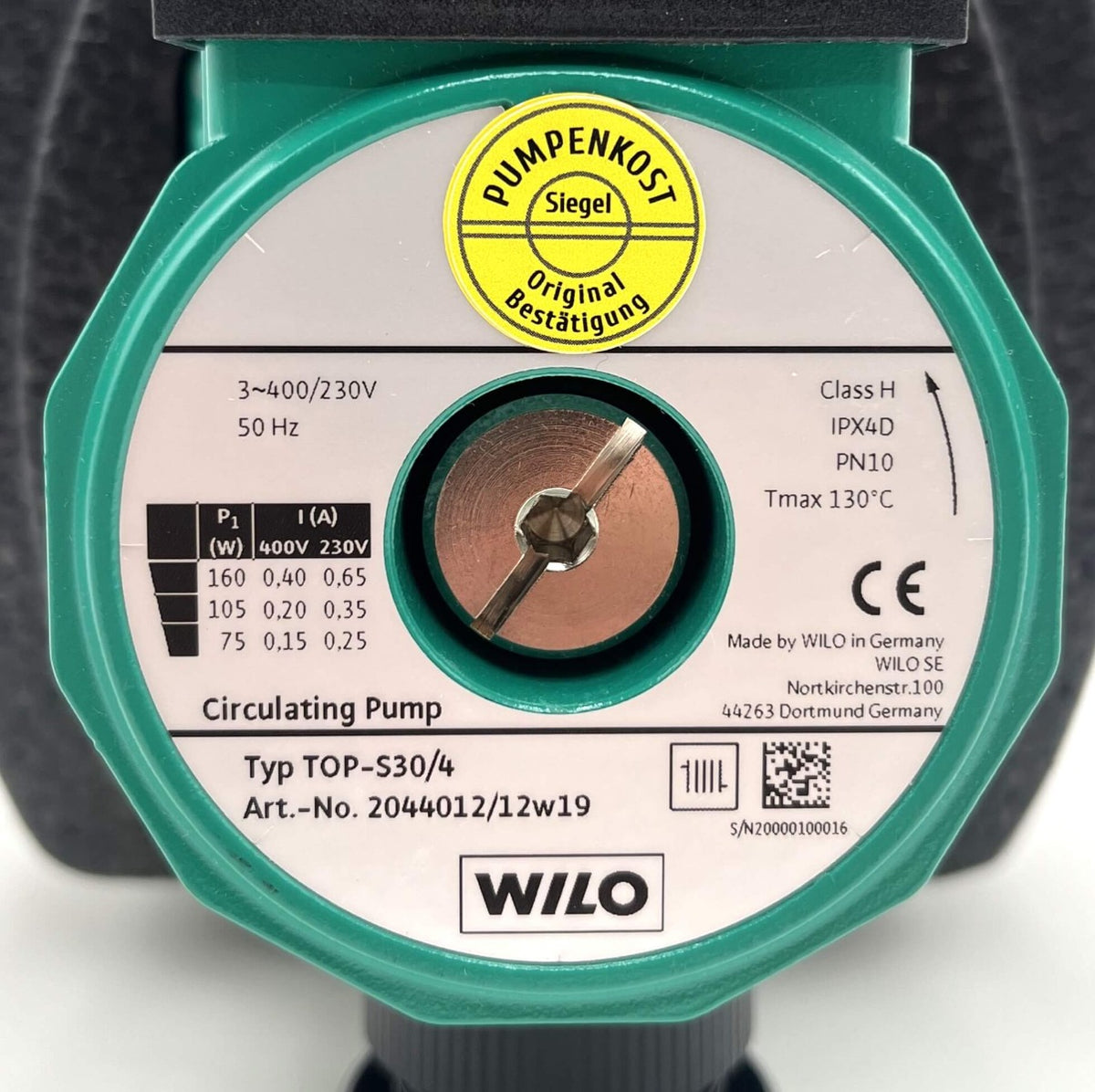 Wilo Top S 30/4 Heizungspumpe 3x400V Umwälzpumpe 180mm 2 Zoll P20/9