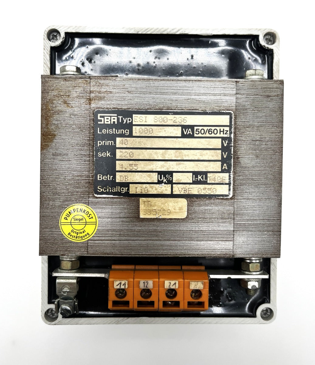 SBA ESI 800-236 Transformator Trafo pri 40 V  sek 220 V 800 VA  T10/40