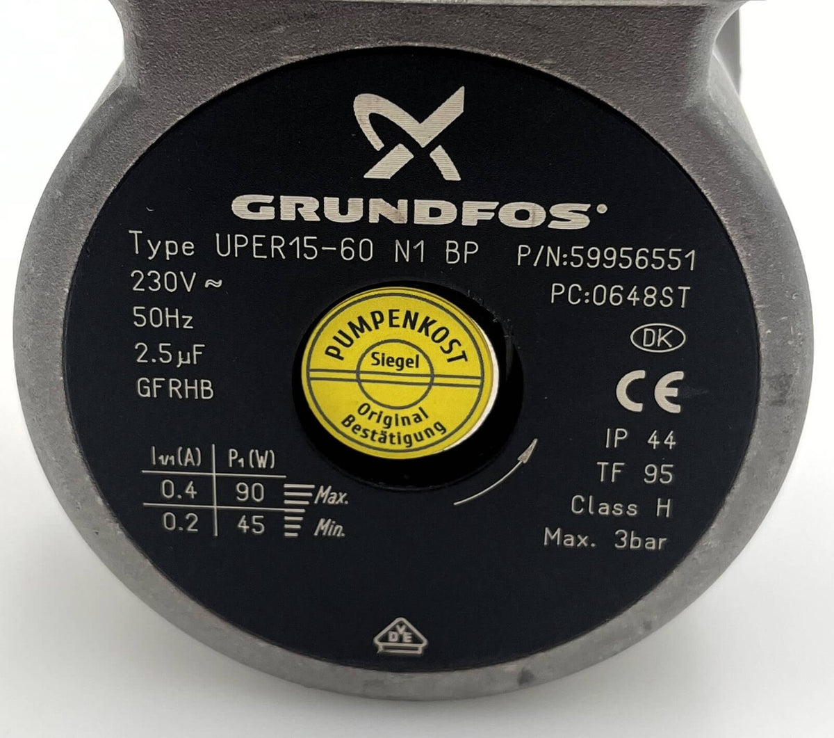 Grundfos UPER 15-60 N1 BP Pumpenkopf Heizung Ersatz 1x230V  P8/766