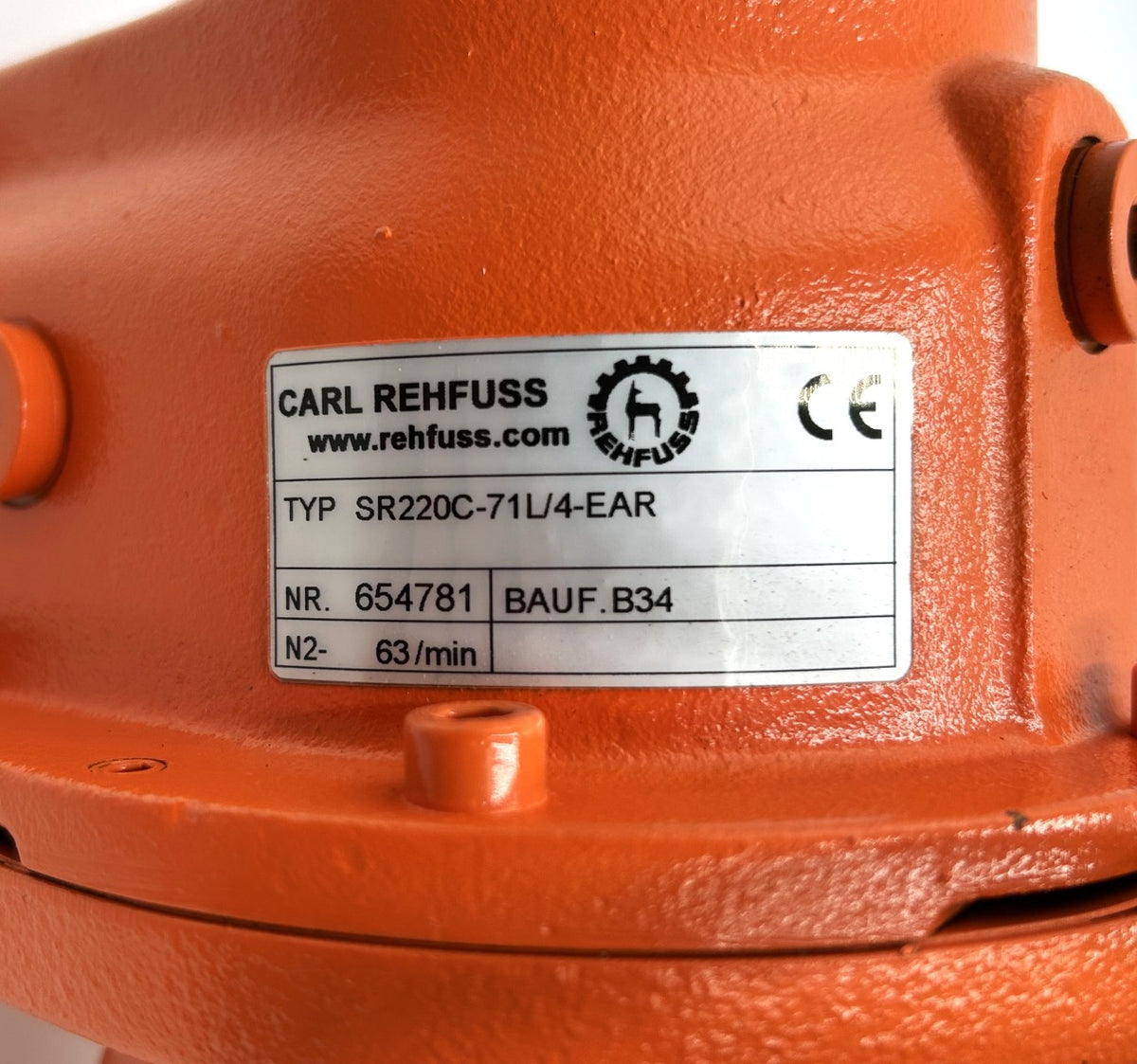 Rehfuss SR220C-71L/4-EAR 0,37 kW 1x230V 63 U/min Getriebemotor  S11/36