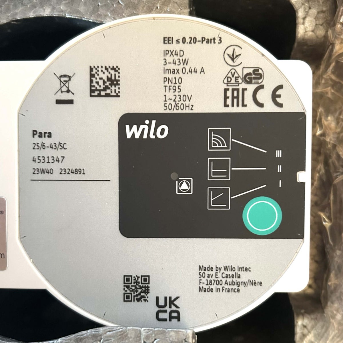 Heizkreisgruppe DN 25 mit Wilo Para 25/6-43/SC 1x230V Heizkreis A24/3