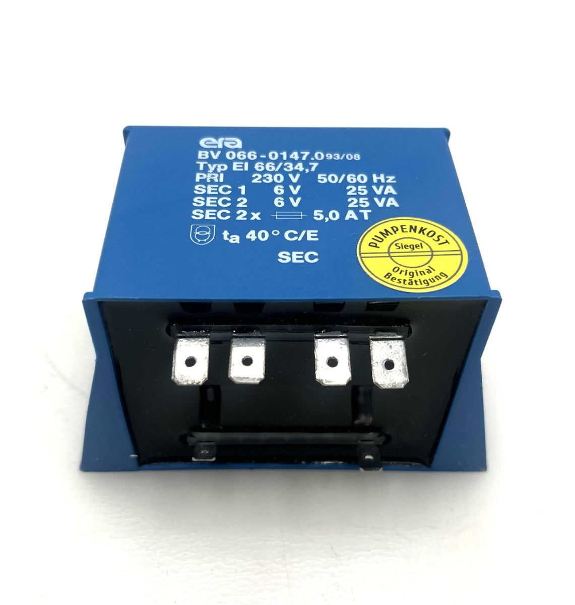 ERA BV66-0147 Transformator 230V auf 2x6V 25VA Trafo EI66 T9/262