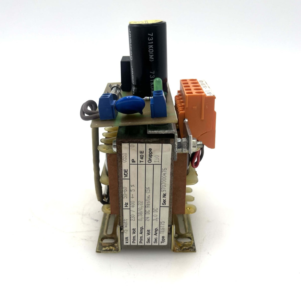Transformator TEGT75 230/400 V auf 24 V DC 75 W 3 A T9/268