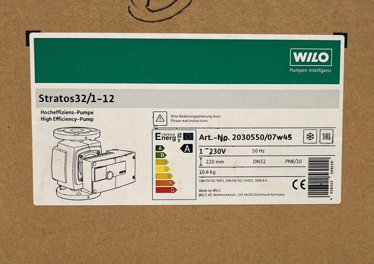 Wilo Stratos 32/1-12 Heizungspumpe 1x230V Energiesparpumpe 220 mm P13/538