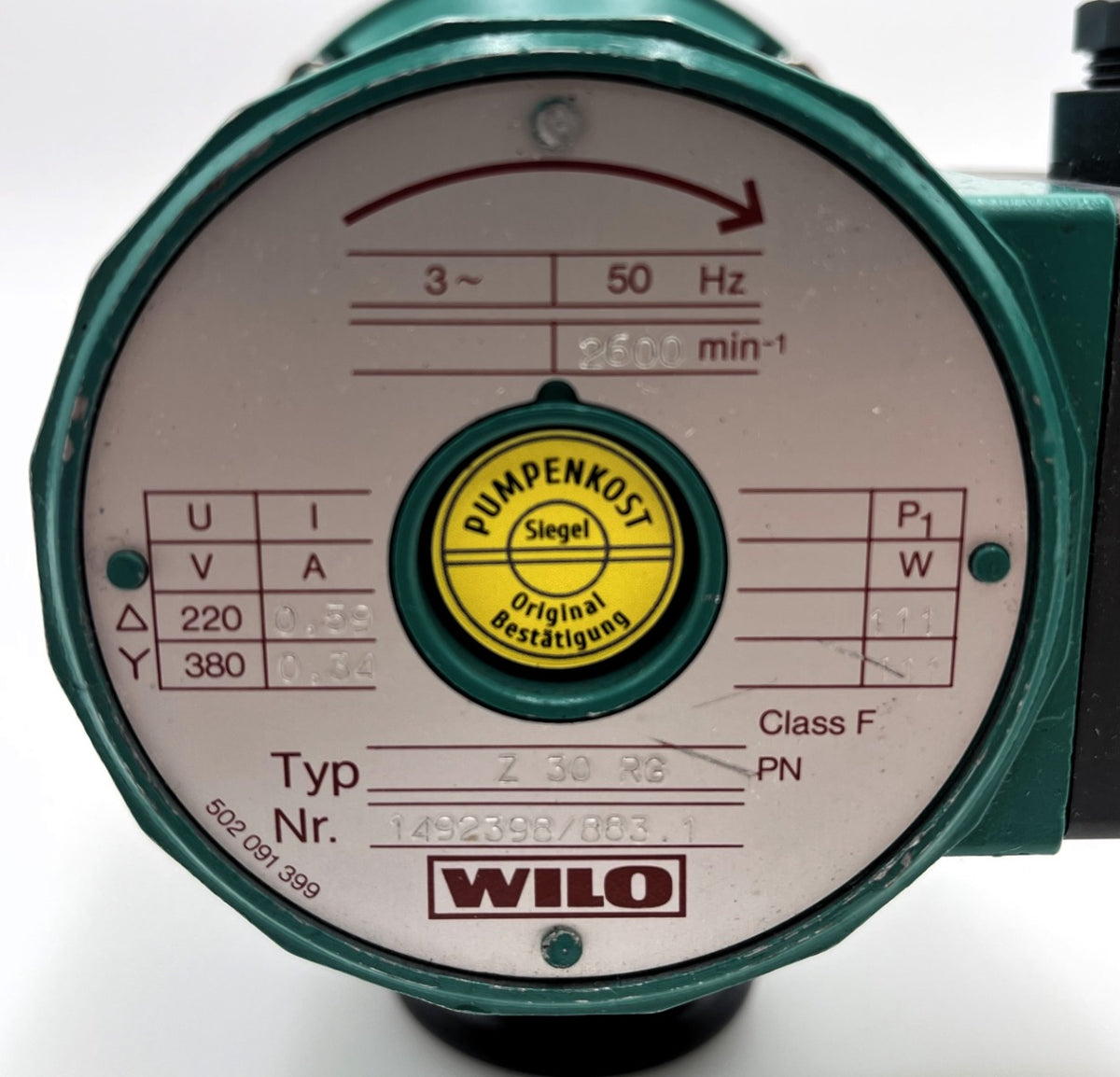 Wilo Z 30 RG Brauchwasserpumpe 3x400 V 180 mm P13/94