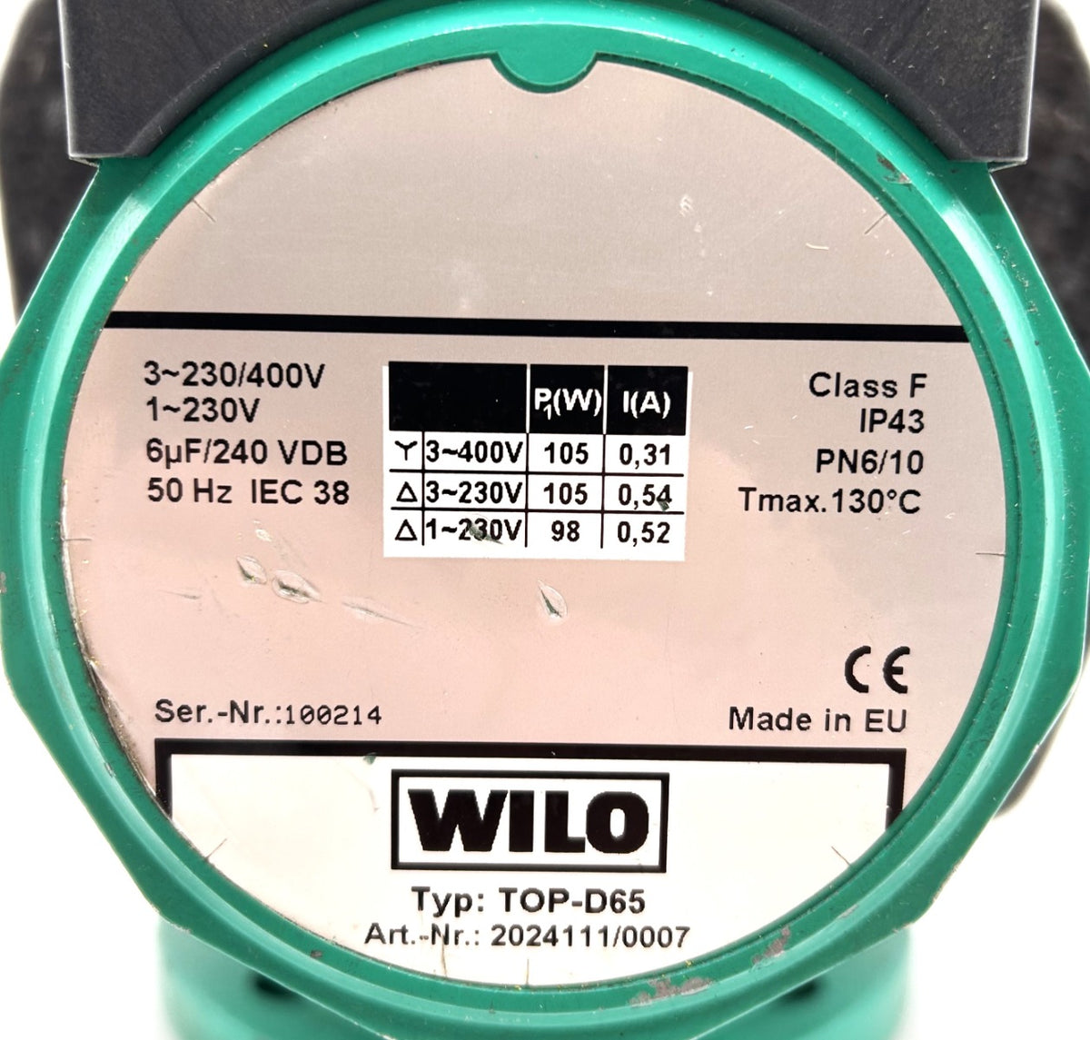 Wilo TOP-D 65 Heizungspumpe 3x400V Umwälzpumpe 280mm P11/288