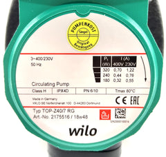 Wilo TOP-Z 40/7 RG 3x400V Zirkulationspumpe 250mm Trinkwasserpumpe PL24/7