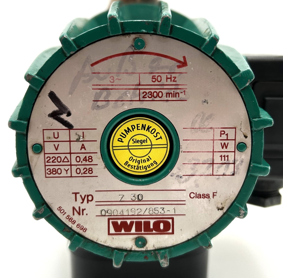 Wilo Z 30 Brauchwasserpumpe 180mm Zirkulationspumpe aus Rotguss 3x400V P14/1000
