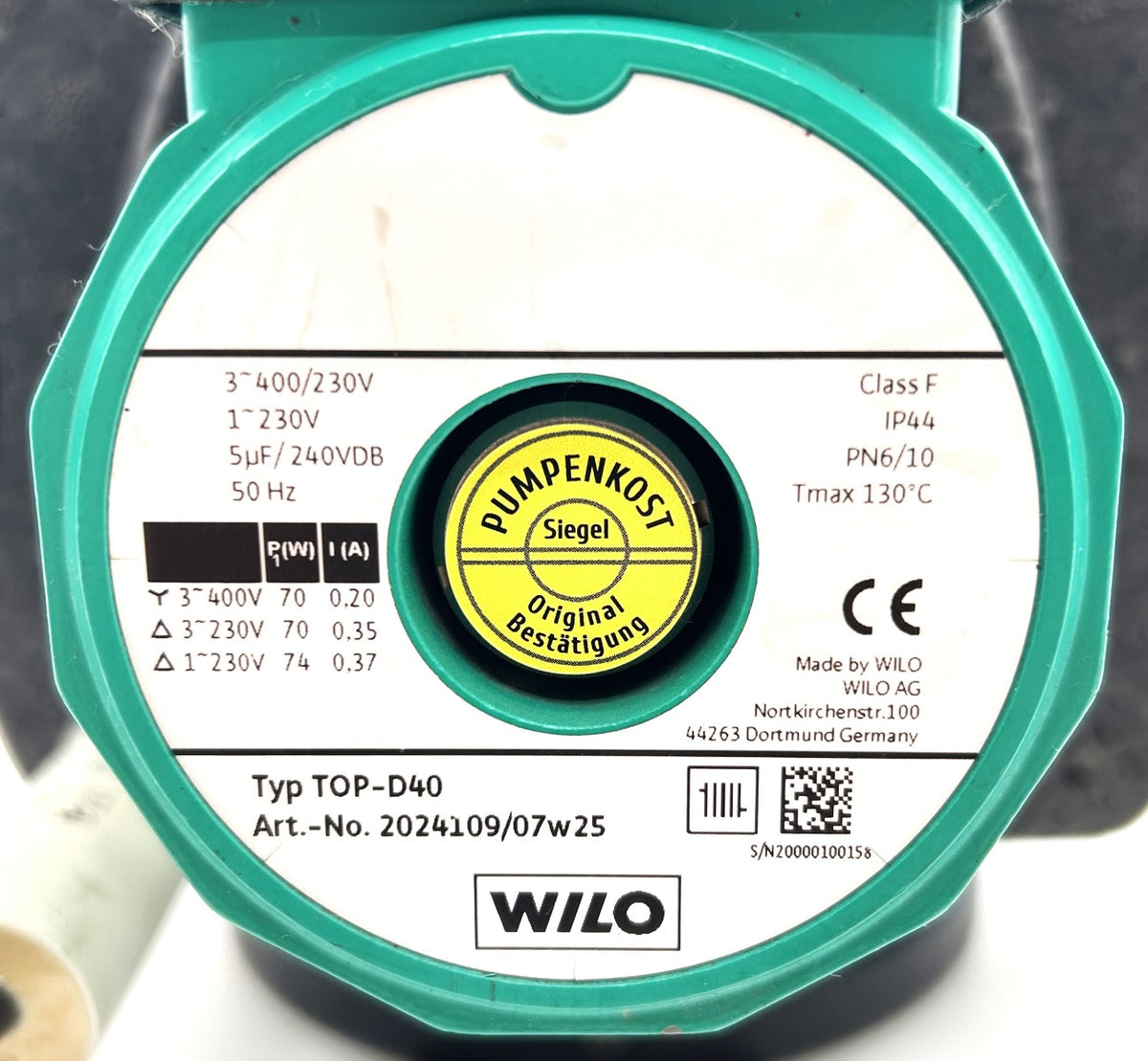 Wilo TOP-D 40 Heizungspumpe 1x230V  Umwälzpumpe 220mm  P14/549
