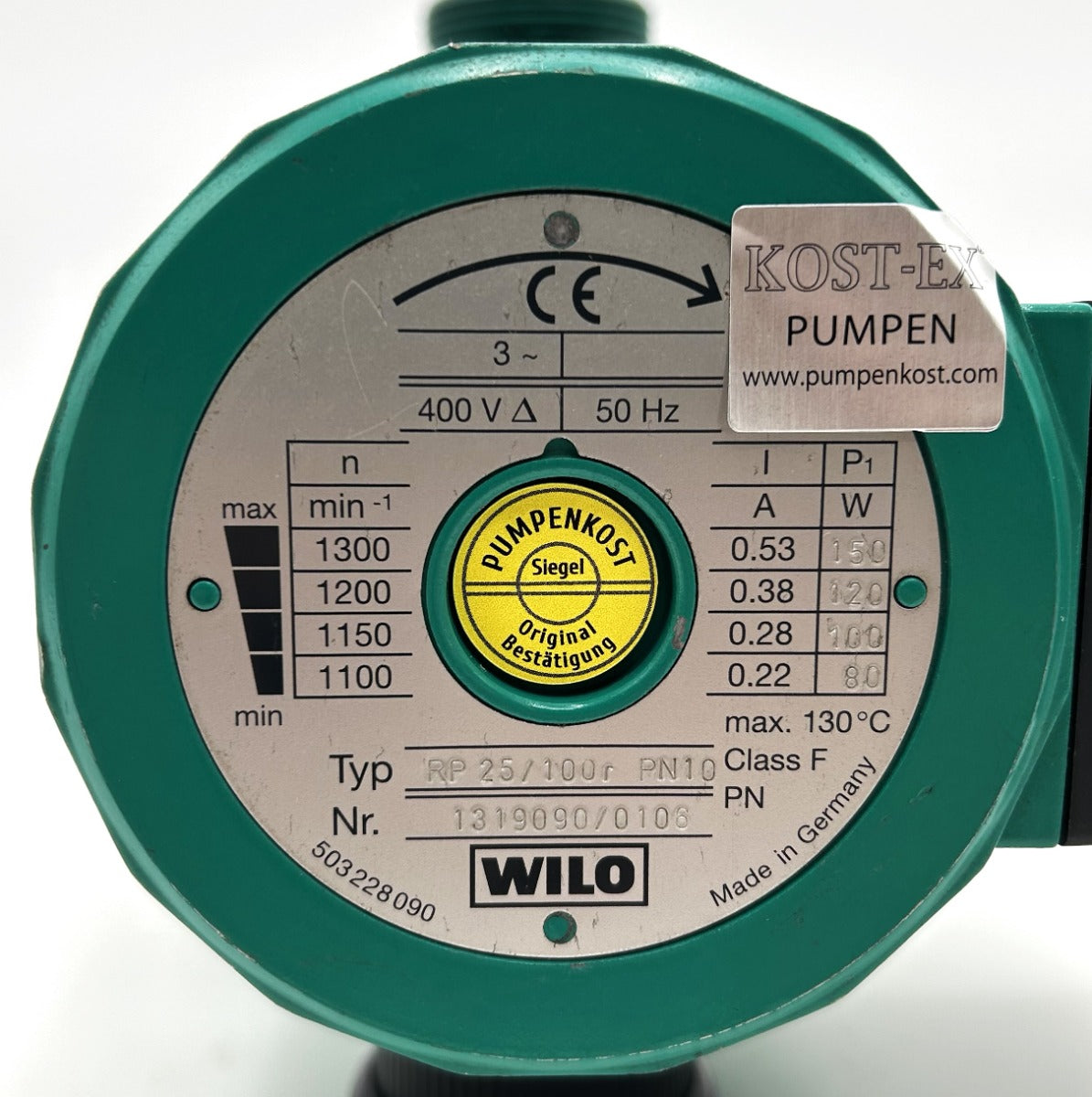 Wilo RP 25/100 r Umwälz- Heizungspumpe 3x400V  P13/588