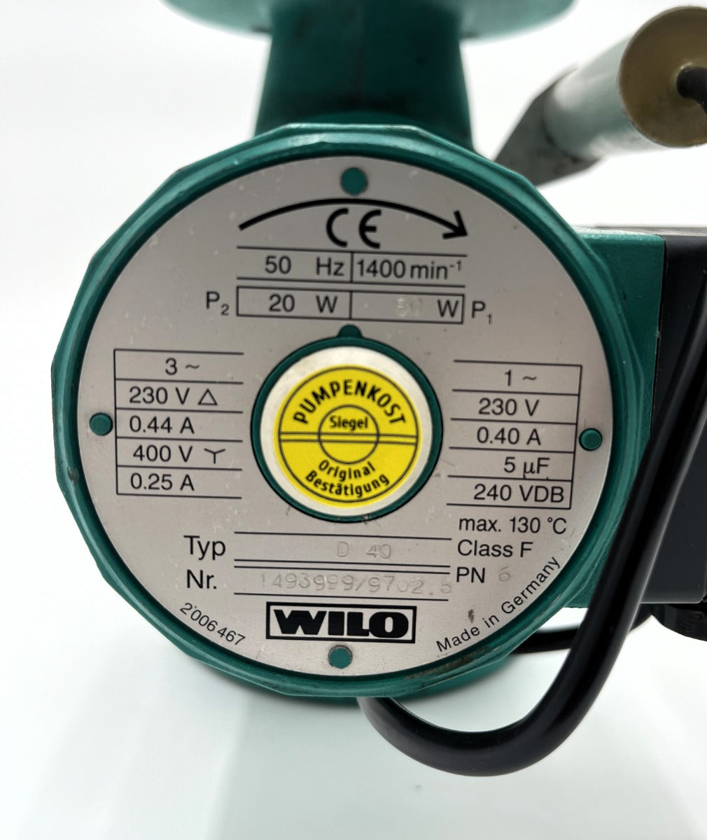 Wilo D 40 Heizungspumpe Umwälzpumpe 1x230V 220mm P13/1181