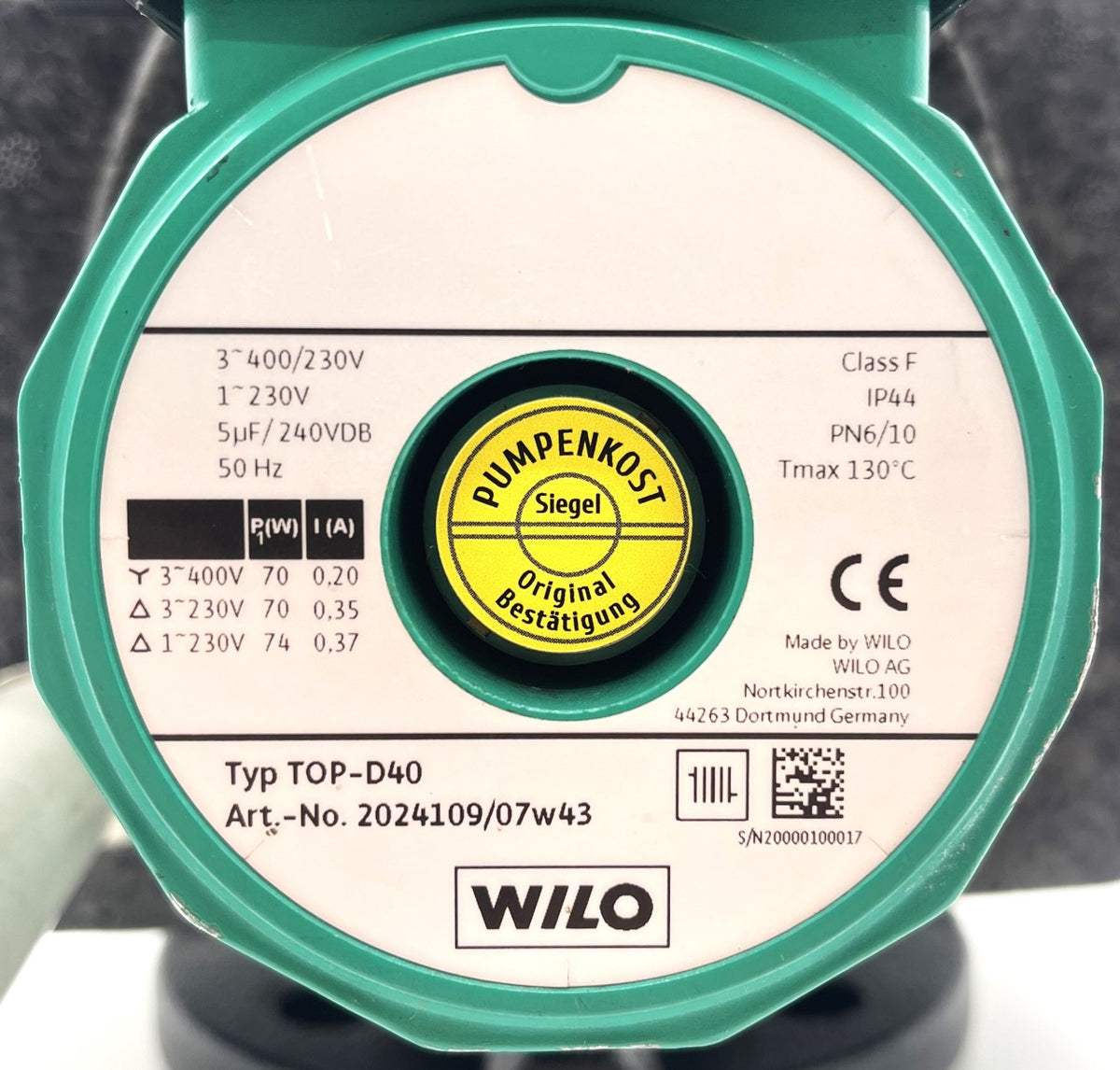Wilo TOP-D 40 220mm Umwälzpumpe 1x230V Heizungspumpe PN6/10 P14/550