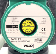 Wilo TOP-D 40 220mm Umwälzpumpe 1x230V Heizungspumpe PN6/10 P14/550