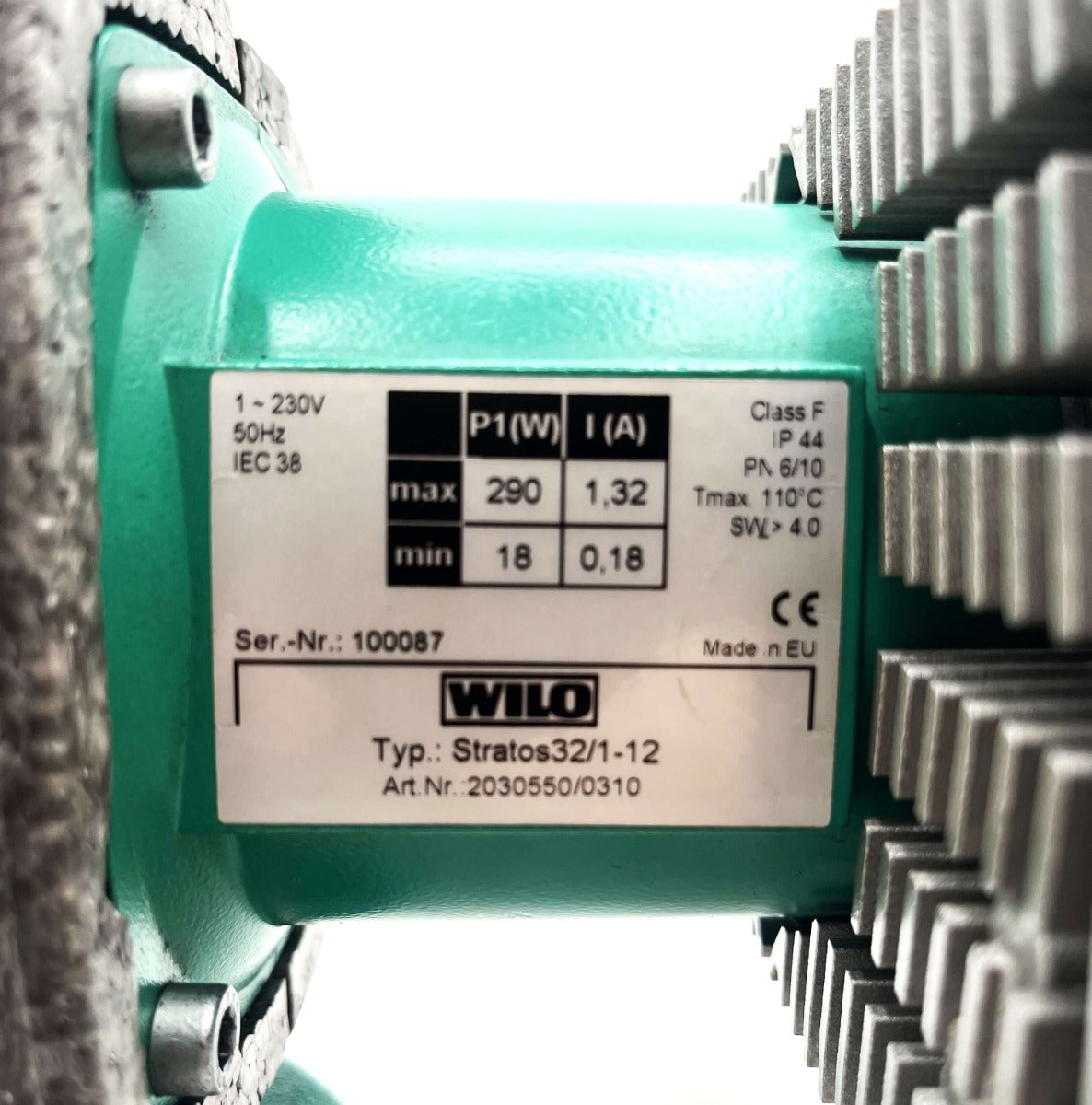 Wilo Stratos 32/1-12 Hocheffizienzpumpe 1x230V Heizungspumpe Umwälzpumpe 220mm P10/475