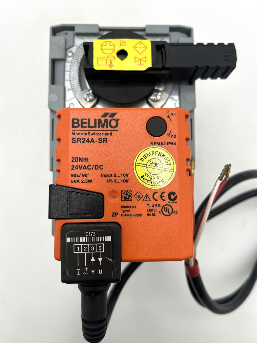 Belimo SR24A-SR Stetiger Drehantrieb für Kugelhähne, 20 Nm, AC/DC 24 V, 2–10 V  K18/503