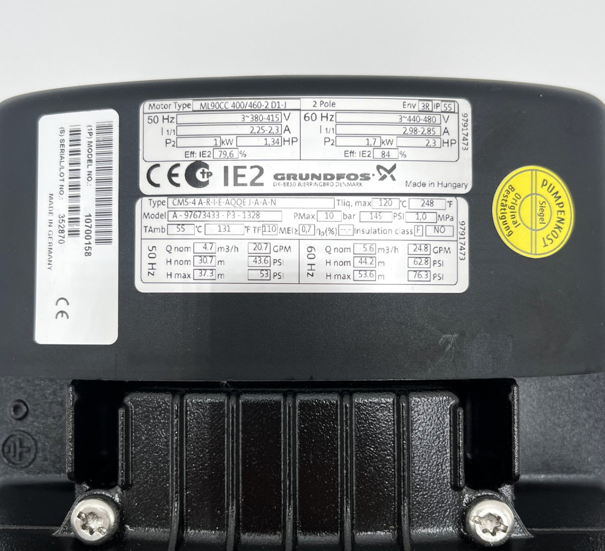 Grundfos CM5-4 A-R-I-E-AQQE J-A-A-N Druckerhöhungspumpe P15/106