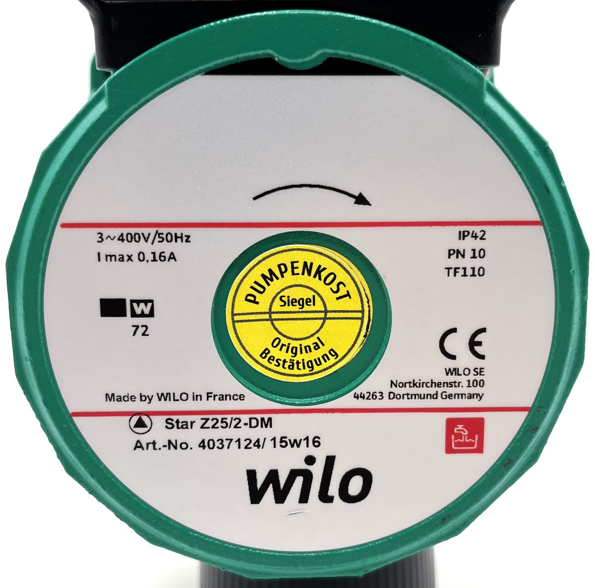 Wilo Star Z 25/2-DM Brauchwasserpumpe 3x400V Rotguss P15/286