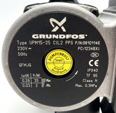 Grundfos UPM 2 15 - 25 CIL PPS 130mm Heizungspumpe 1x230V Umwälzpumpe P16/204  